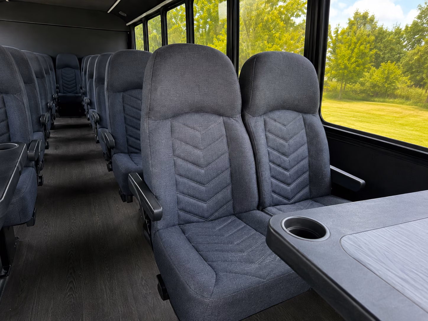 salt lake city 18 passenger minibus interior