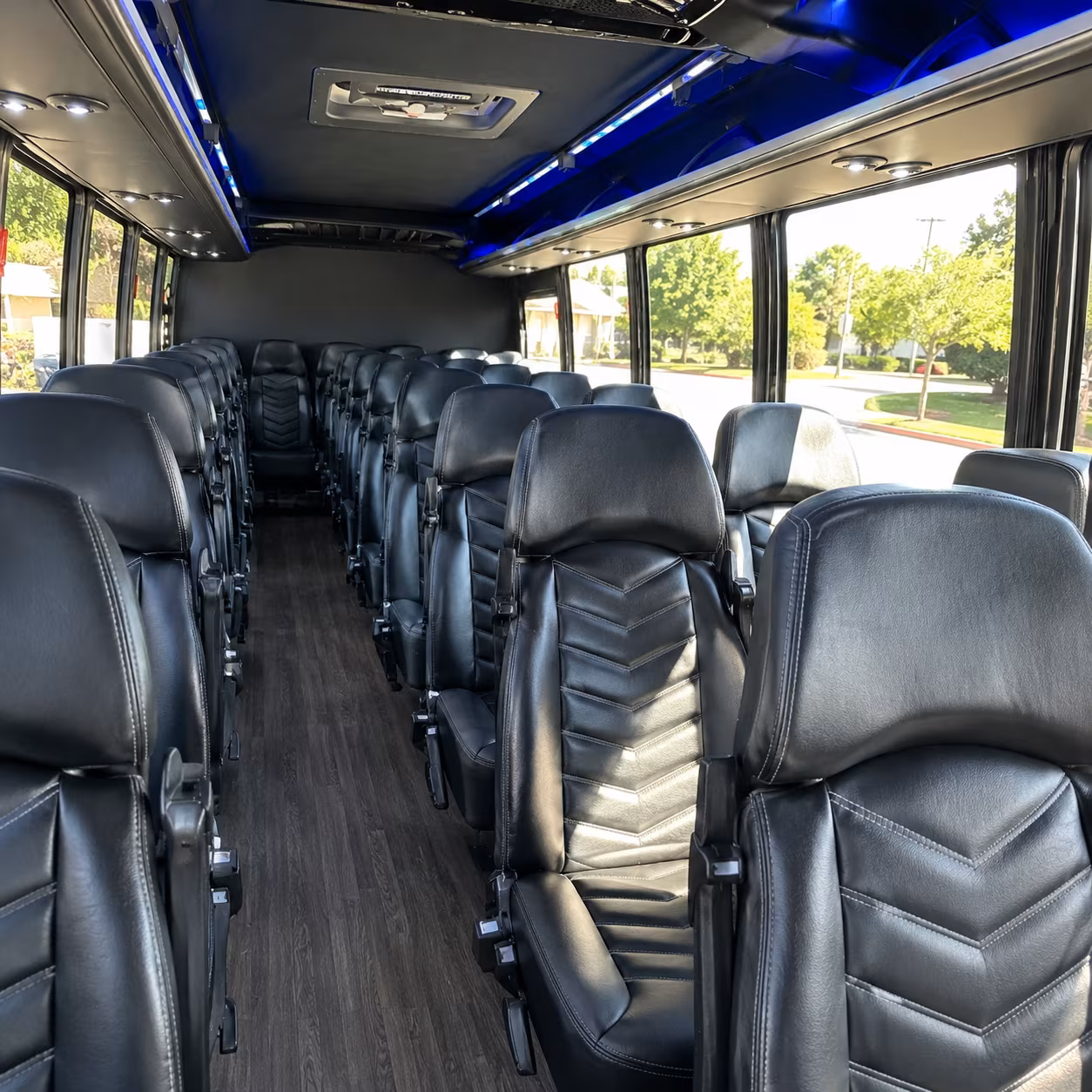 salt lake city 25 passenger minibus inside