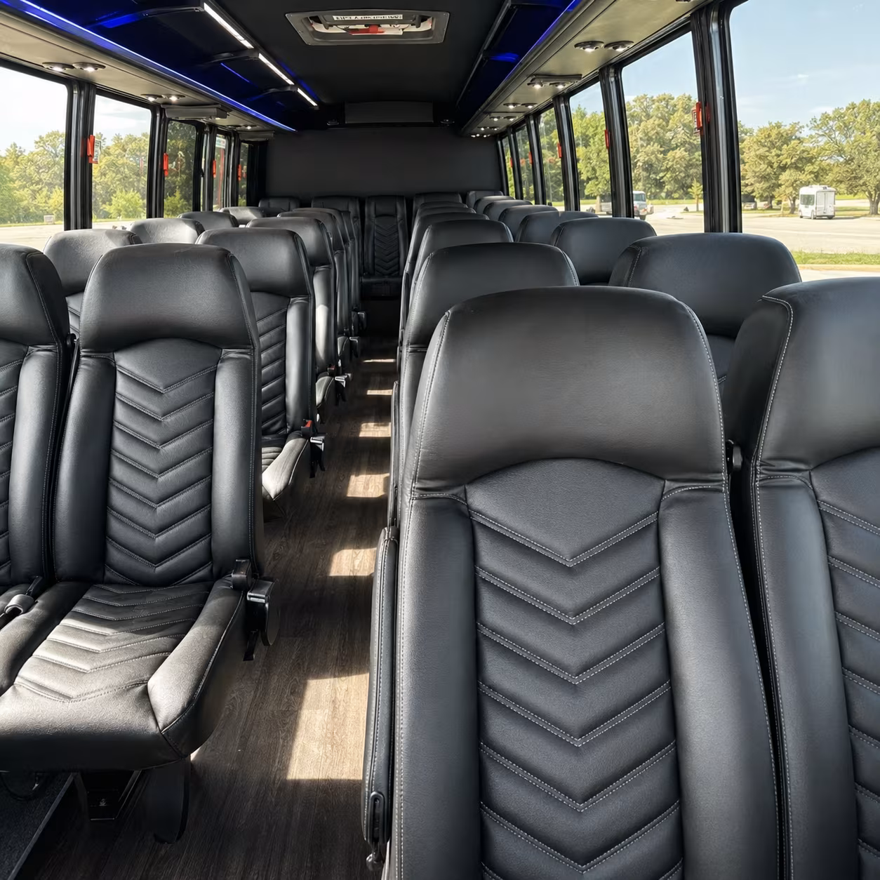 salt lake city 35 passenger minibus inside