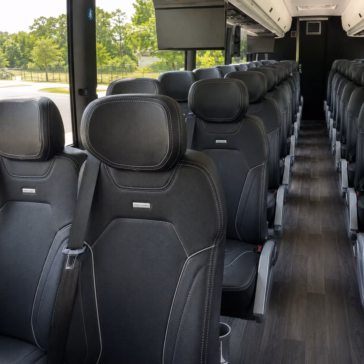 salt lake city 56 passenger charter bus inside