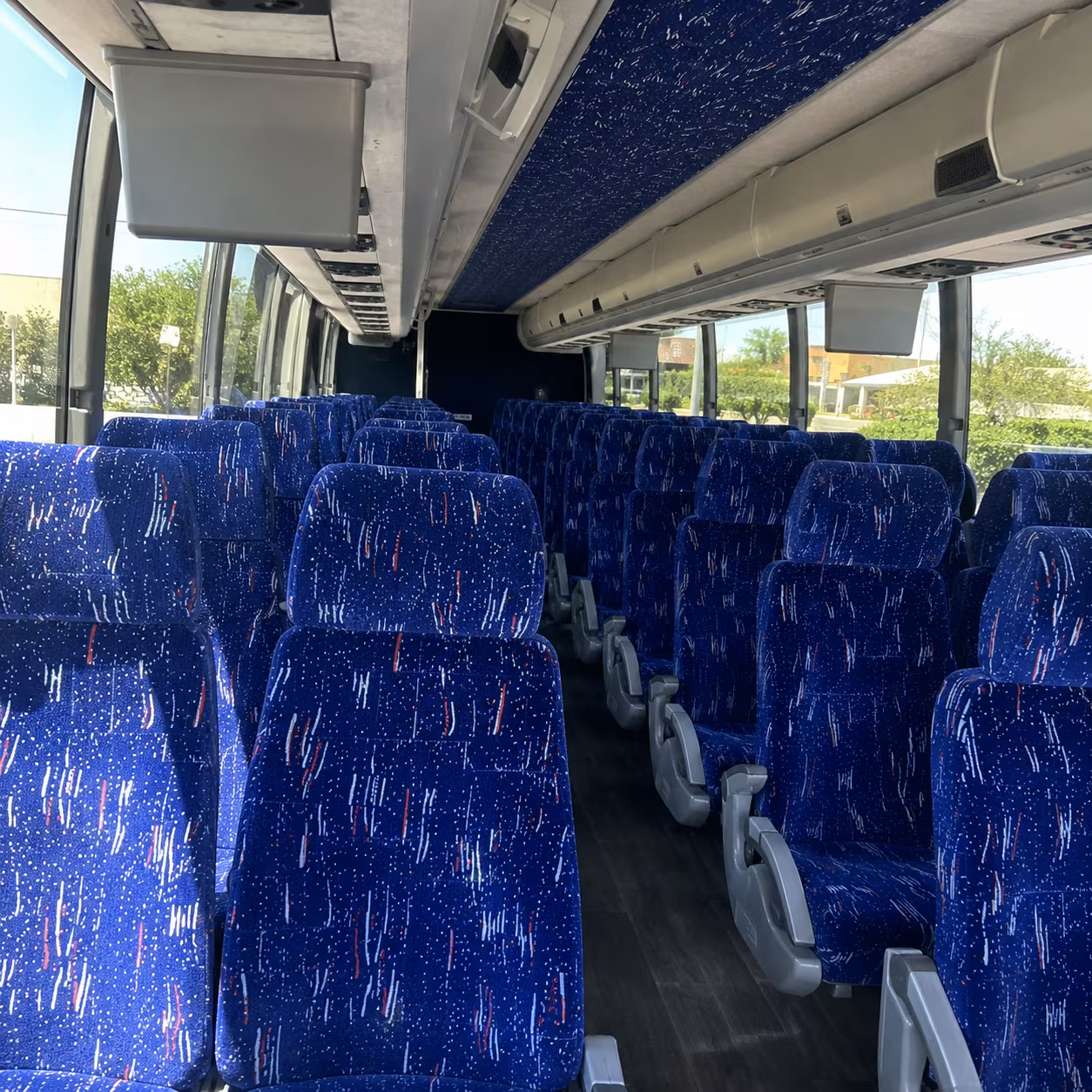 salt lake city 56 passenger charter bus interior