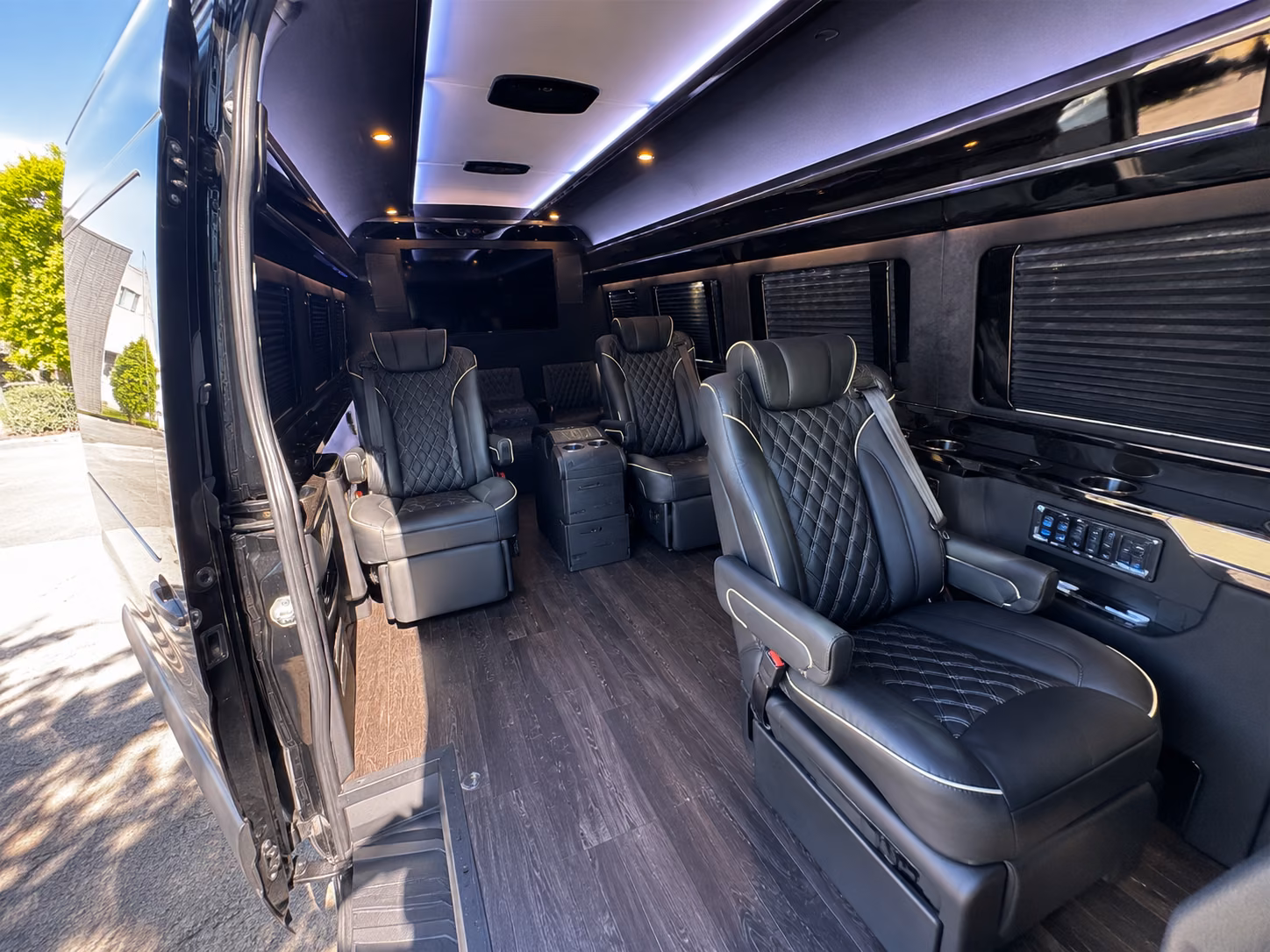 salt lake city sprinter van with driver interior